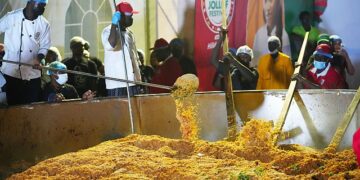 Nigerian chef Hilda Baci cooks world’s largest pot of jollof rice